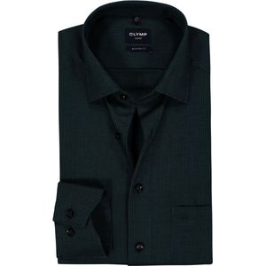 OLYMP - Luxor - Overhemd - Donkergroen - Mouwlengte 7 - Strijkvrij
