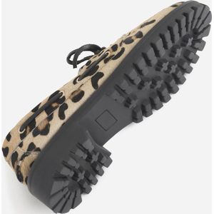 bronx dames bootschoenen kayak leopard brun noir