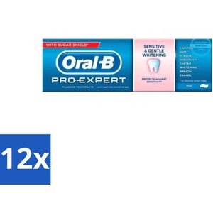 Oral-B - Pro Expert - Tandpasta - Sensitive & Whitening - 75 ml - Voordeelverpakking - 12 stuks