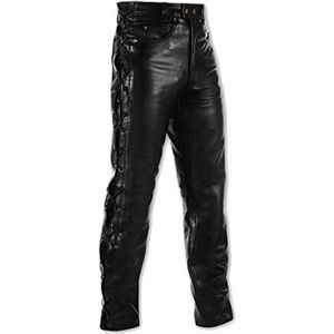 Leren Motorbroek met Veters voor Touring en Chopper