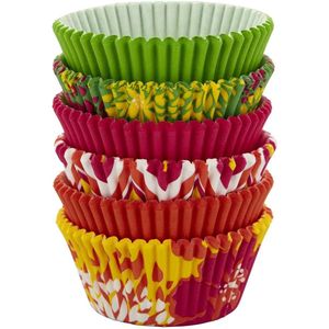 Wilton Baking Cups - Neon Floral - 150 Stuks - Cupcake en Muffin Vormpjes