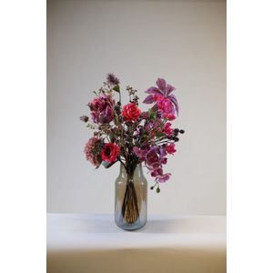 Realistisch zijden kunstbloemen boeket orchidee uitverkoop | Nep kunst bloemen boeket | Exclusief Ingericht| Luxe kunstbloemen | Lengte: 80 cm