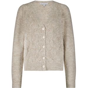 Red Button - Cardigan Ajour - Beige - Mélange - V-hals