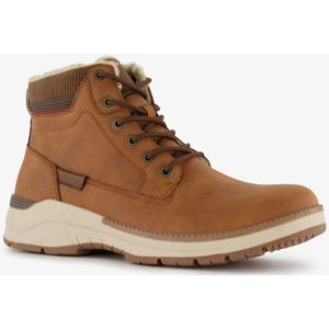 Blue Box gevoerde heren veterboots cognac bruin - Maat 40