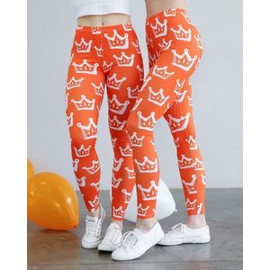 Positive Pants - Oranje Dames Legging - Koningsdag & Festival Outfit - Stretch & Comfort - L/XL