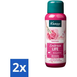 2 x Kneipp - Badschuim - Embrace Life - Anti-Aging verzorging - 400 ml - Badschuim - Anti-aging - Droge Huid - Rijpere Huid - Rozen