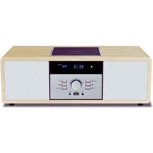 Thuys – Vintage Bluetooth Stereo – Installatie – Compact Hifi Muzieksysteem – Van Hout Met CD-speler, FM-Radio, AUX & USB