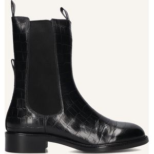 Stefano Lauran - Pe 2046 - Enkellaarsjes - Zwart - Dames - Krokodillenprint