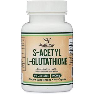 Double Wood S-Acetyl-L-Glutathion capsules - 60 x 100 mg - S-Acetyl L-Glutathione - Glutathion supplement