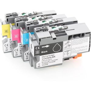 ABC huismerk set 4x inkt cartridge geschikt voor Brother LC426XL LC426XLVAL geschikt voor MFC-J4335DW MFC-J4340DW MFC-J4535DW MFC-J4540DW