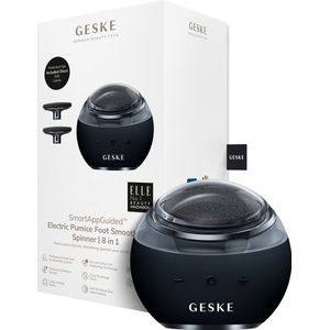 GESKE Electric Pumice Foot Smoothing Spinner | 8 in 1 | Elektrische Voetvijl & Exfoliator met Zachte & Grove Opzetstukken | Langdurige Puimsteen | Voor Zachte Voeten & Pedicure