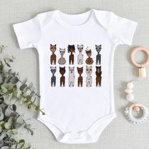 Rompertjes - Romper - Newborn Kleding - Rompertje met Dieren - Baby Kleding Jongens en Meisjes - Alpaca - Kraamcadeau - Maat 56