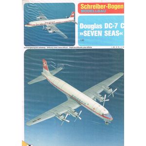 bouwplaat / modelbouw in karton Douglas DC-7, schaal 1:50