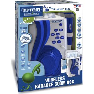 Bontempi Karaoke Draadloos Junior 30 X 40 X 22 Cm Blauw/zilver