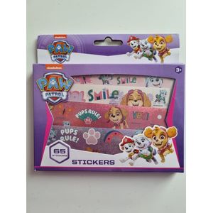 65 stickers - Paw Patrol sticker set -  Creatief - Sticker - Kleuren - Knutselen - Paars