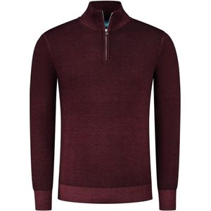 District Indigo Half Zip Trui Merino/Stretch Bordeaux (7.22.500.502 - 082)