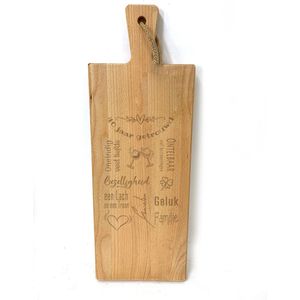 Grote borrelplank / snijplank met tekst gravure 40 jaar GETROUWD. Cadeau-40 jarige bruiloft-trouwdag. Het formaat is 20x56cm