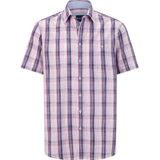 Overhemd - Lila - NAVOR - Korte Mouwen - Geruit