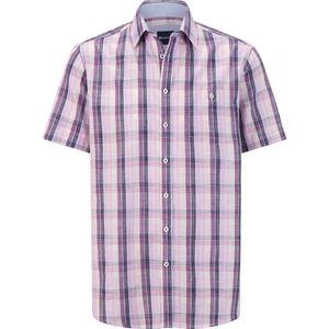Overhemd - Lila - NAVOR - Korte Mouwen - Geruit