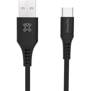 XtremeMac FlexiCable USB-C naar USB-A Kabel - 2 Meter - Zwart