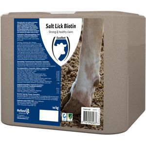 Excellent Liksteen Biotin - 10 kg - Zoutliksteen met biotine en extra selenium - Geschikt voor rundvee