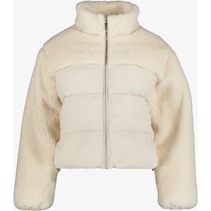 TwoDay korte dames winterjas met teddy beige - Maat XL