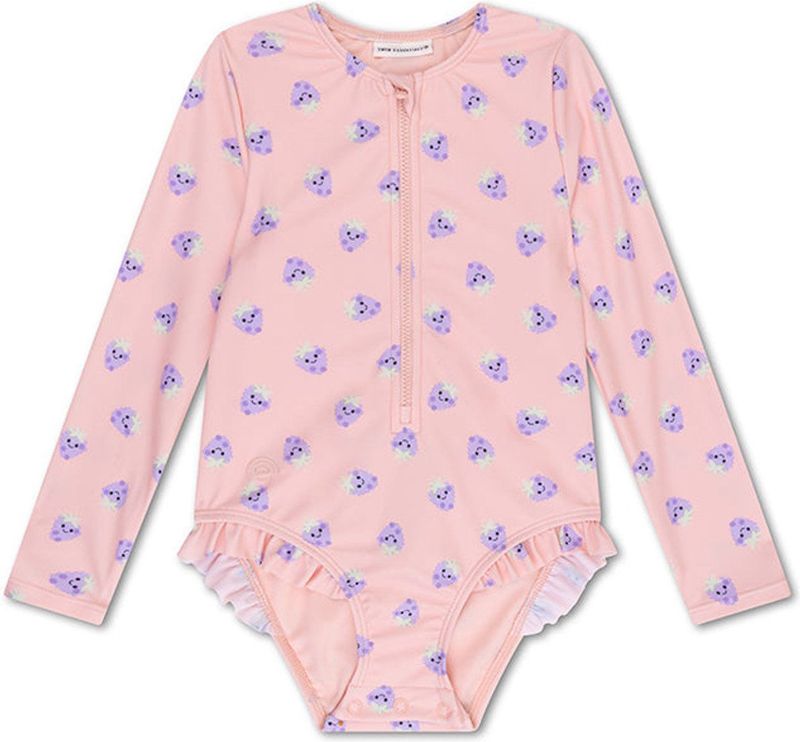 Swim Essentials - Badpak - Beige/Paars - Meisjes - UV Bescherming