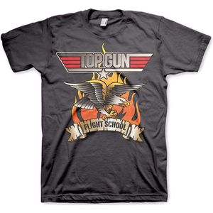 Top Gun Flying Eagle T-Shirt Dark-Grey-S