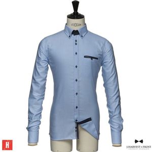 j. harvest & frost hemd purple bow 40 slim 2904002 | maat S 37-38