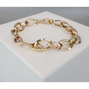 14 karaat holle tricolor armband