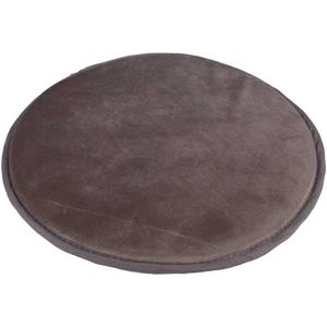 6 stuks Anti-Slip Stoelkussen Fluweel tbv Kuipstoel 34x34x2 cm - Taupe