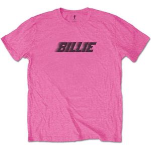 Billie Eilish - Racer Logo & Blohsh Kinder T-shirt - Kids tm 8 jaar - Roze