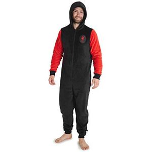 Heren Onesie Fleece Pyjama Jumpsuit Voetbal Geschenken voor Mannen