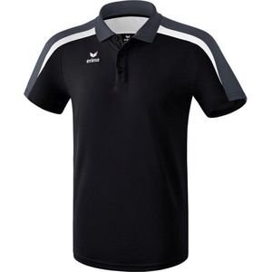 Erima Liga 2.0 Polo Kinderen - Zwart / Wit / Donkergrijs | Maat: 140