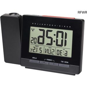 RFWR® Projectiewekker met Temperatuur en Snooze-Functie - Radiogestuurd met Schermverlichting