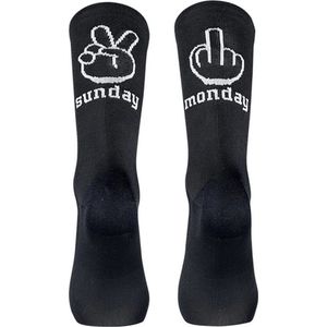 Fietssok Northwave Sunday Monday Sock Black 22-Schoenmaat 34 - 36