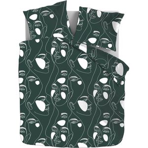 Zydante - Dekbedovertrek - Groen - Tweepersoons - 200x200 Cm - Microvezel