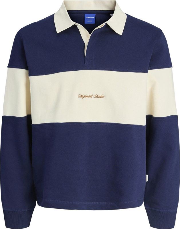 Jack & Jones - Jornorrebro Blocking - Sweatshirt Polo - Ocean Cavern - Jongens