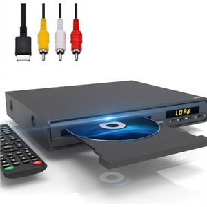 Dvd Speler met Hdmi - Dvd Speler Full HD 1080P - Dvd Speler met Hdmi Aansluiting - Compact Formaat - Zwart - 2023 Model