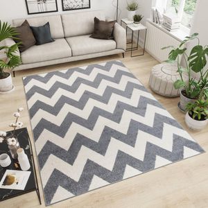 Tapiso Maroko Vloerkleed Woonkamer Zigzag Karpet Maat- 200x290