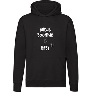 Huisje Boompje Baby | Unisex | Trui | Sweater | Hoodie | Capuchon | Zwart | Zwangerschap | In verwachting | Kleintje | Gezin | Familie