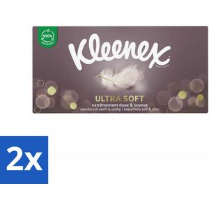Kleenex Tissues Ultra Soft 64 stuks per verpakking - Voordeelverpakking - 2 stuks