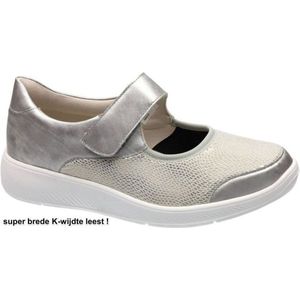 Solidus -Dames - zilver - ballerina's & mocassins - maat 40.5