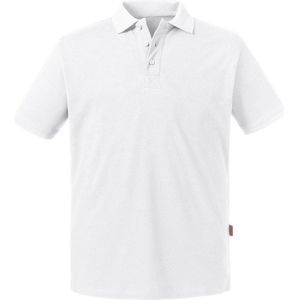 Russell Heren Zuivere Organische Polo (Wit)