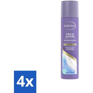 4 x Andrélon Special - Fris & Zuiver - Droogshampoo - 245 ml - Droogshampoo - Haarverzorging - Fris Haar - Volume Shampoo - Droogshampoo Voor Vet Haar