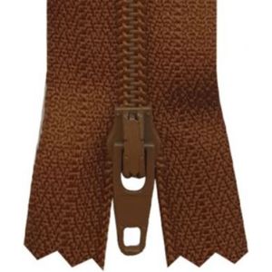 YKK broekrits - Nylon rits - 12cm - Niet deelbaar - Cognac - 4mm