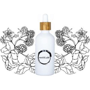 Frambozenpitolie - glazen pipet flesje 100ml (navulbaar en plasticvrij verpakt) - vegan - dierproefvrij en zonder chemische toevoegingen - Frambozenpit huidolie