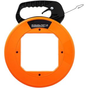 120 ft trekband, 1/8 inch staaldraadtrekker, flexibel kabeltrekgereedschap, geoptimaliseerde behuizing en handgreep, niet-geleidend, elektrische draad