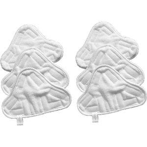 Microvezel Stoomreiniger Doeken - 6 Stuks - Wasbaar - Eenvoudig Bevestigen met Klittenband