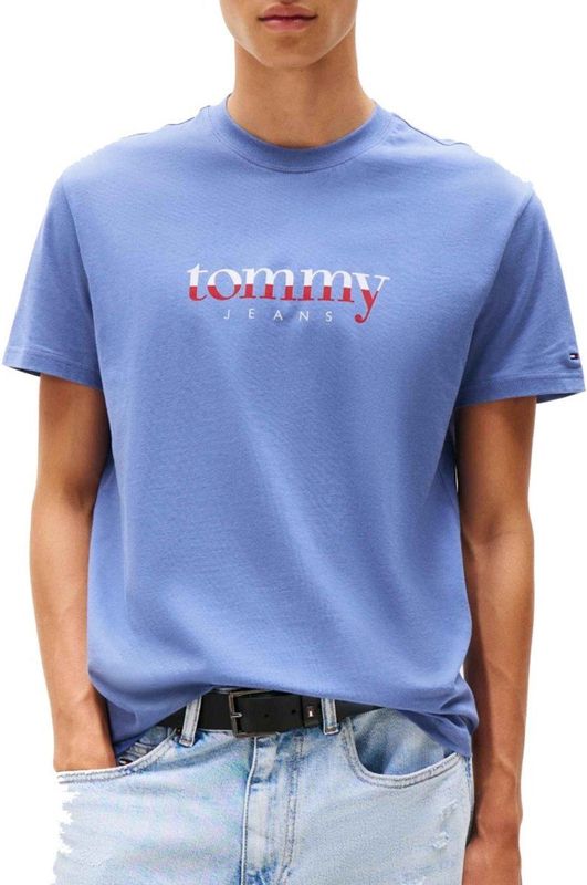 TOMMY JEANS Heren TJM REG DNA TEE EXT DM0DM21978, Blauw, XS, Blauw (zachte saffier), XS